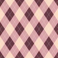 Seamless argyle pattern. Diamond shapes background.