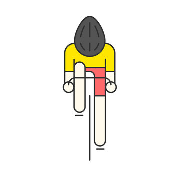 Modern Illustration of cyclist.