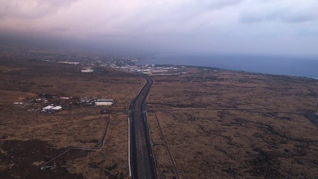 Approaching Kona Town, above highway. Shot in 2010.