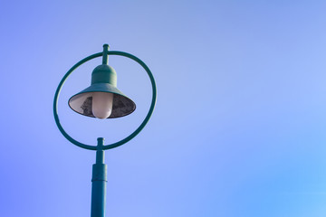 Electric Street lamp blue background