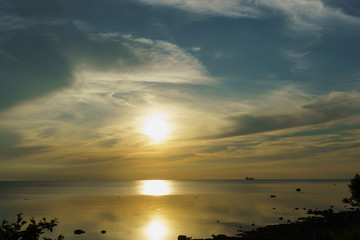 Estonia Tallinn,Jun 2016, Sunset on the Baltic Sea,district: Kakumäe beach