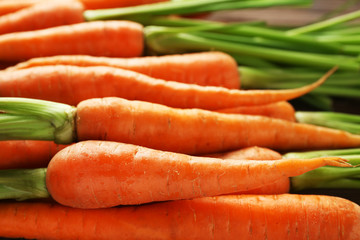 Many carrots, closeup