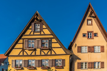 Fototapeta premium Fachwerkhaus im mittelalterlichen Dinkelsbühl in Mittelfranken