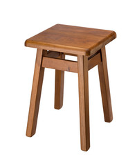 Isolated wooden stool