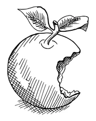 Foto op Canvas hap uit een appel © emieldelange