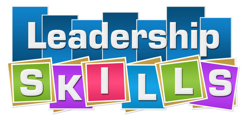 Leadership Skills Colorful Squares Stripes 