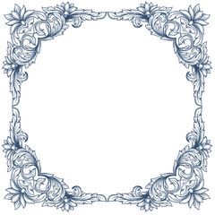 Vintage victorian floral frame 