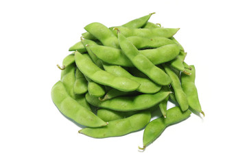 Japanese green soy bean isolated