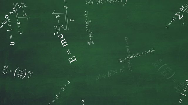 Math/Physics equation background - Seamless looping, alpha
