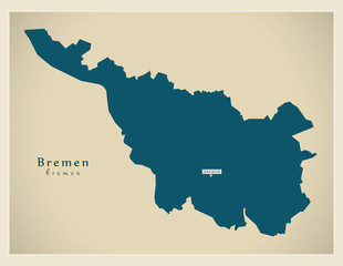Modern Map - Bremen DE new design refreshed
