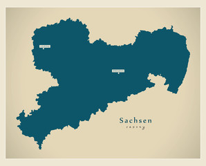 Modern Map - Sachsen DE new design refreshed