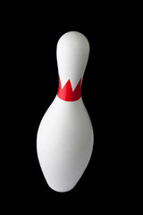 skittles for bowling isolated on black background