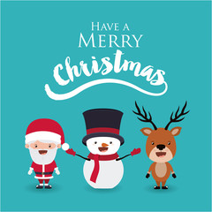 funny Christmas character isolated icon design