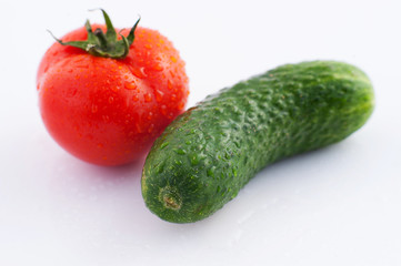  cucumber and tomato