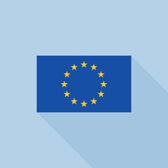 EU flag icon vector, flat design