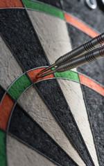 Darts in a dartboard, hit the maximum score 180