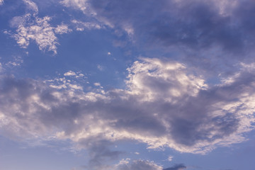 Beauty blue sky with clouds, Texture and background