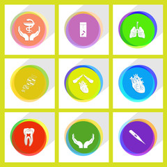 tooth, human hands, thermometer, dna, heart protect, pharma symb
