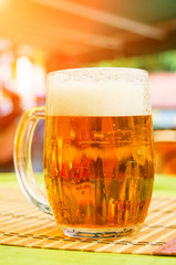 Mug of beer closeup