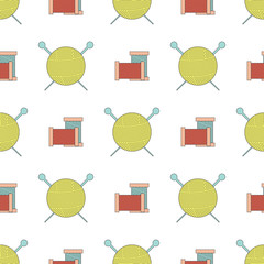 Vector sewing seamless pattern