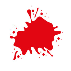 red paint stain isolated icon design
