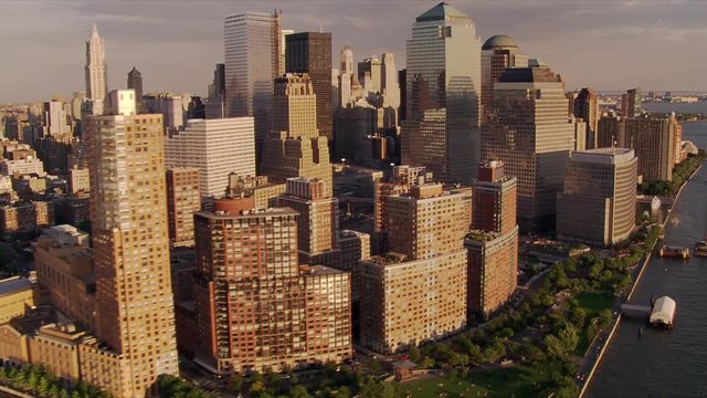 Aerial view of buildings near Ground Zero, New York City