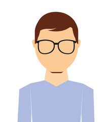 casual young man isolated icon design