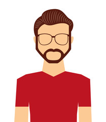 casual young man isolated icon design