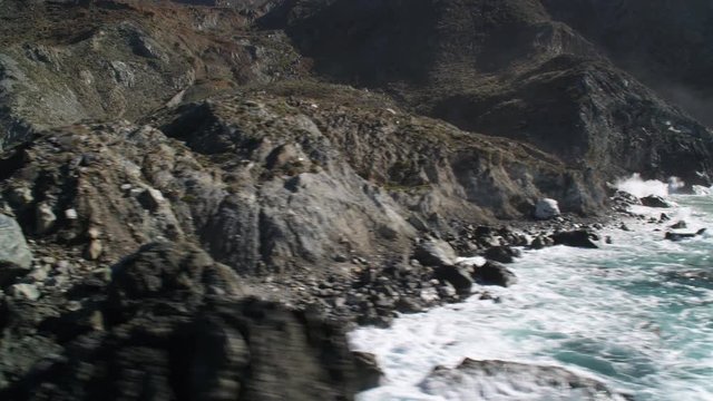 Over surf along the shoreline of Santa Catalina. Shot in 2010.