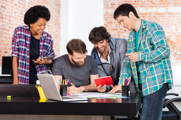 People office diverse mix race group businesspeople