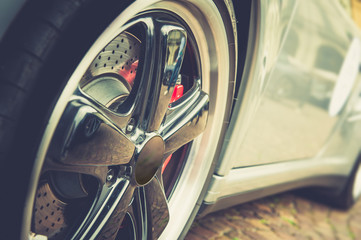 Car in vintage effect
