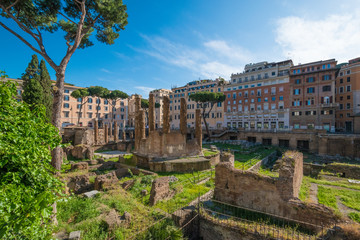 Rome, the capital of Italy. In this picture:  Largo Argentina