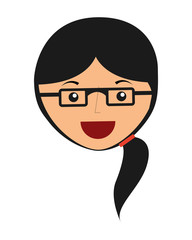 businesswoman avatar isolated icon design