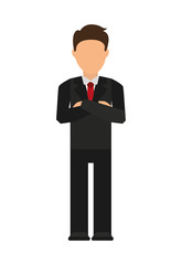 Fototapeta premium businessman avatar isolated icon design