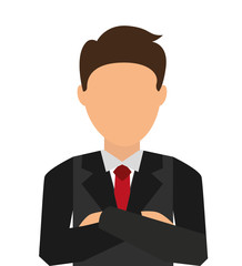 businessman avatar isolated icon design