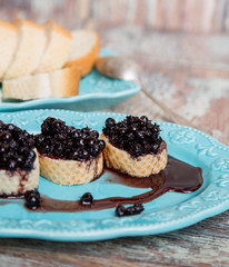 Sandwiches with jam from berries