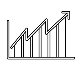 statistical growth isolated icon design