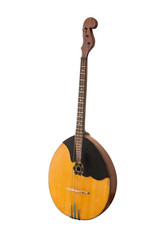 Naklejka premium classic musical instrument domra isolated on white background