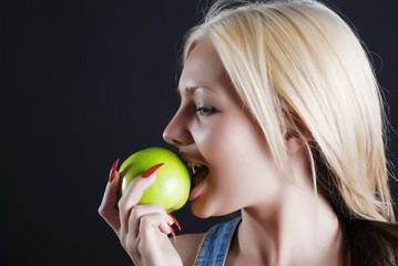 Girl with apple