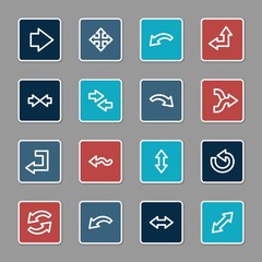 Arrows web icons.  Forward and go, exchange and recycling symbol