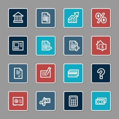 Finance and banking, credit card and cash, atm and rent, tax and