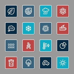 Green ecology web icons set