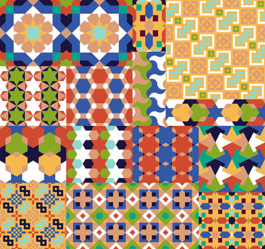 Seamless patterns Set in Moroccan style