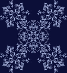 Abstract ethnic floral ornament. Vector