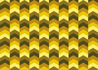 Geometric retro vintage pattern background in gold. Vector
