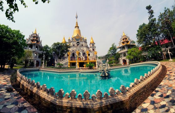  Buu Long pagoda at Ho Chi Minh City, Vietnam, near Suoi Tien Theme Park.