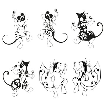 Squirrel, mouse, wombat, tattooed dancing with maracas