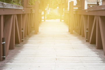 Fototapeta premium old wooden footbridge