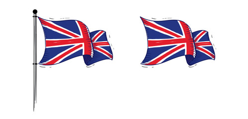 Vector of United Kingdom Flag Fly 