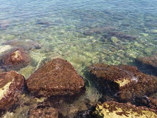 Acqua del mare Adriatico nel Sud Italia